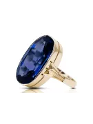 Ring Sapphire 14K Yellow gold Vintage style vrc113y
